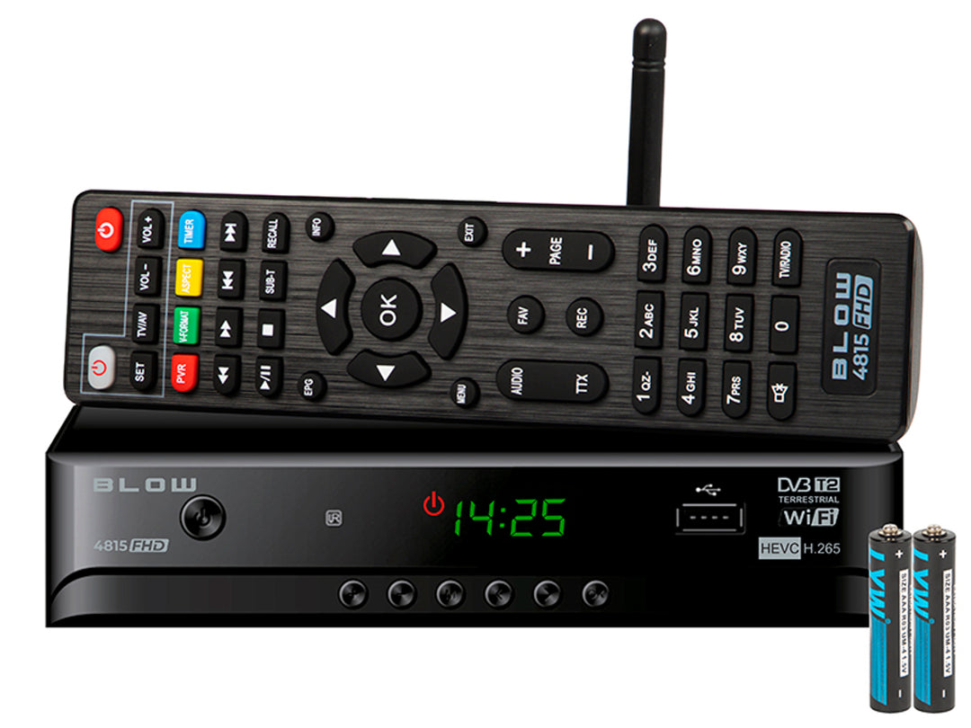4815WIFI H.265 Digitaler Terrestrischer TV-Decoder DVB-T2 mit Fernbedienung Wi-Fi Timeshift-Funktion PVR-Funktion