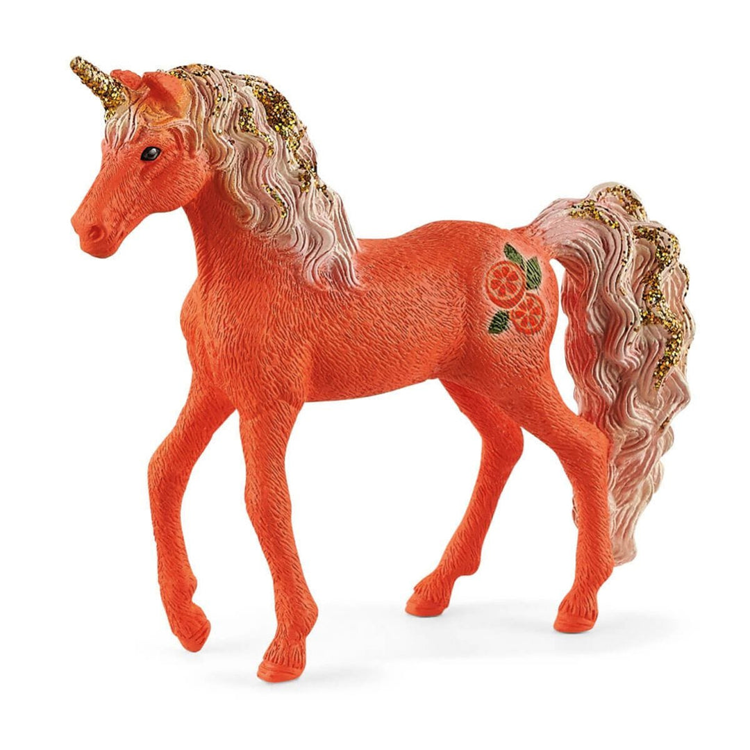 Schleich Bayala Orange 70707 Orangefarbene Figur des süßen Einhornfohlens.