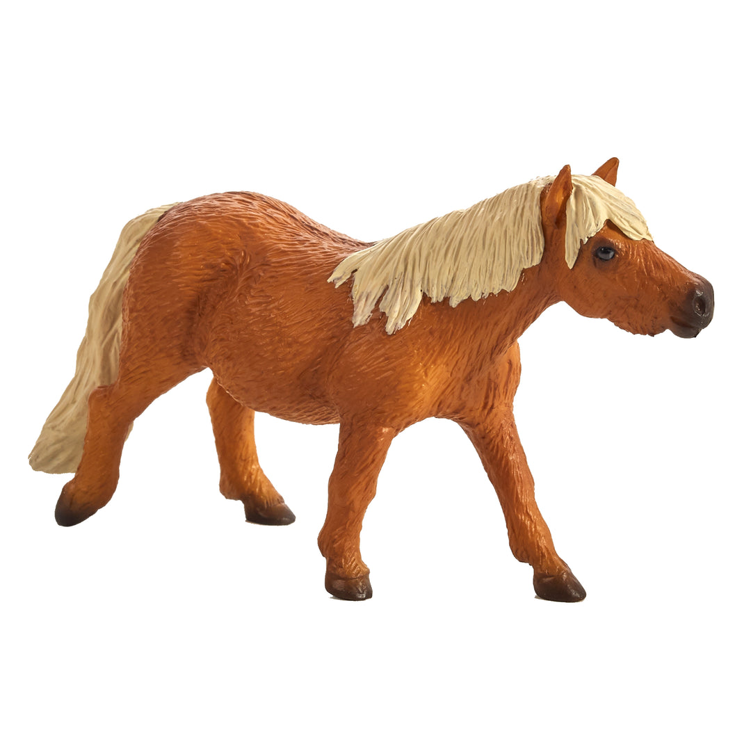 Animal Planet Tierfifur Spielfigur - Shetlandpony Figur– 11 cm x 2,5 cm x 6,5 cm - detailgetreu u. handbemalt - qualitativ u. Sicher