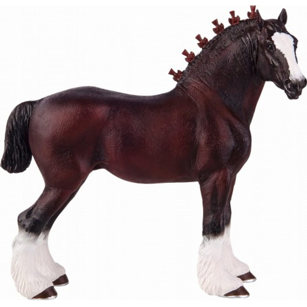 Animal Planet Tierfifur Spielfigur - Shire Horse Figur Pferd – 13 cm x 4,5 cm x 12 cm - detailgetreu u. handbemalt - qualitativ u. Sicher
