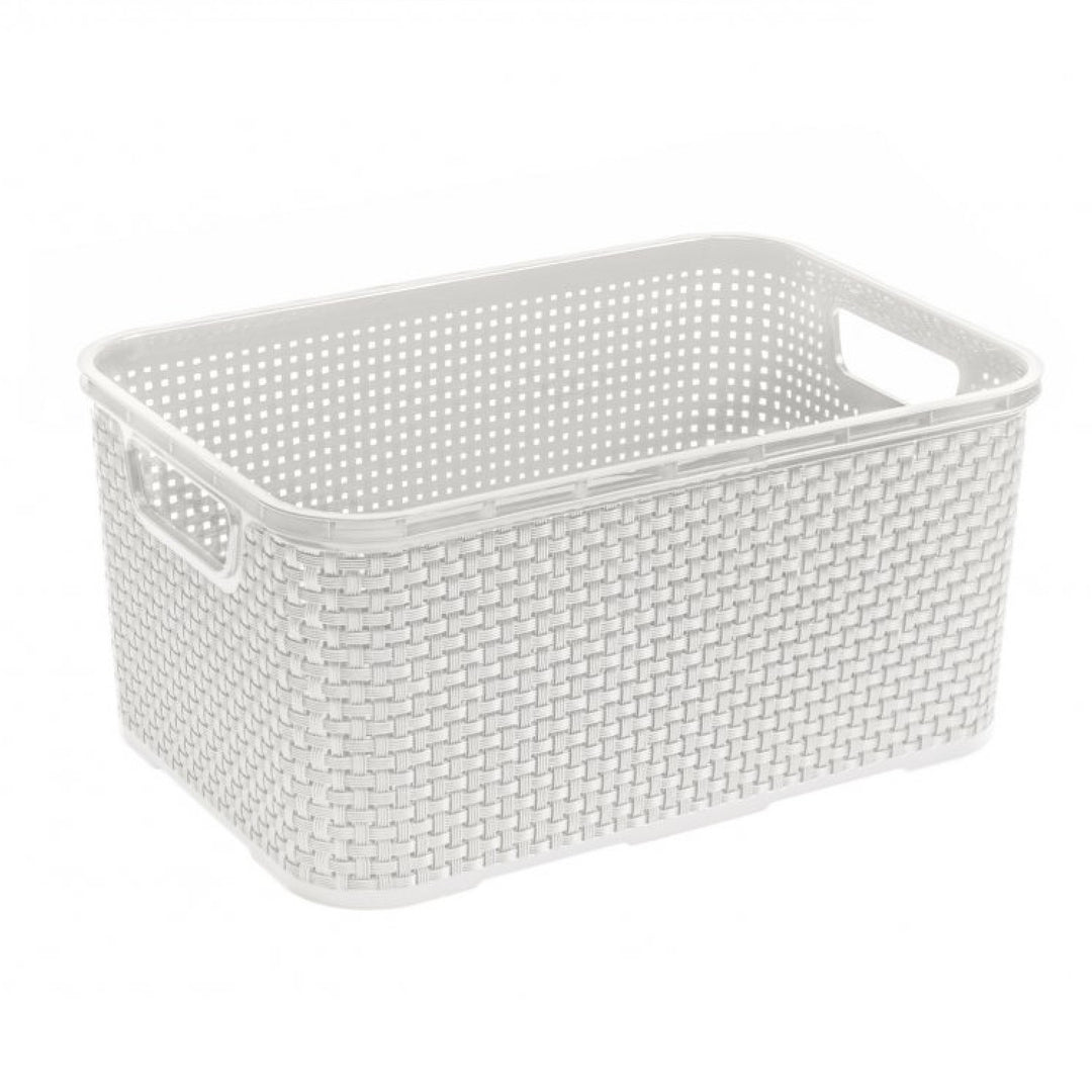 Multifunktionaler Korb Rattankorb 10L antik-weiß Rattan Design