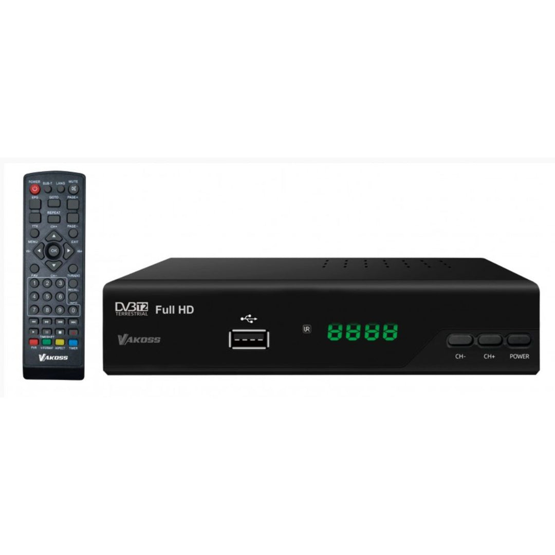 TV-Digitaltuner Digitaler Terrestrischer Decoder mit Fernbedienung DVB-T / T2 H.265 Full HD 1080p USB TV-Aufnahmefunktion