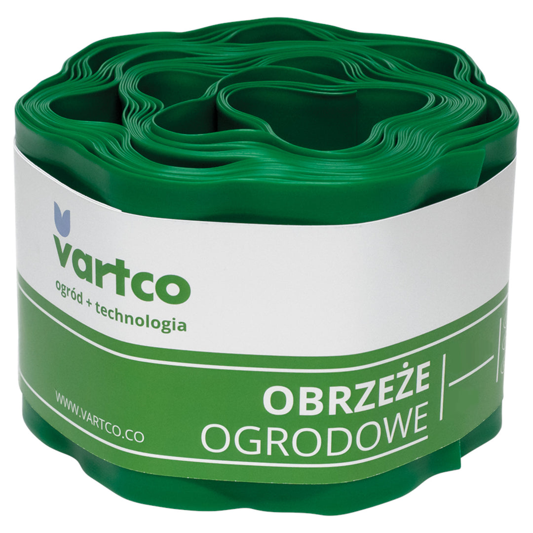Rasenkante Gartenzaun Wellige Beeteinfasung Mähkante Garten Palisade Wurzelsperre Kunststoff 10cm x9m Grün
