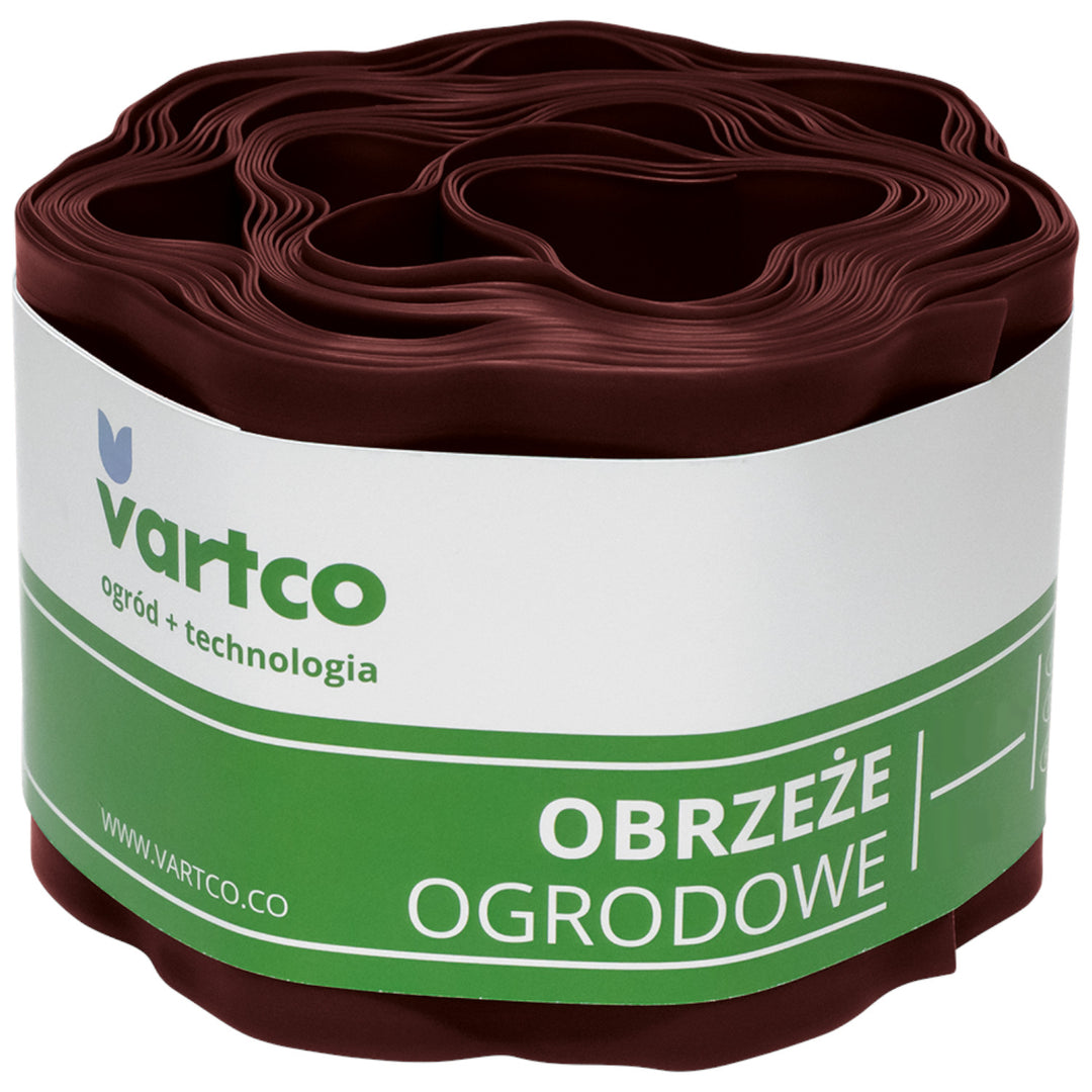 Rasenkante Gartenzaun Wellige Beeteinfasung Mähkante Garten Palisade Wurzelsperre Kunststoff 10cm x9m Braun