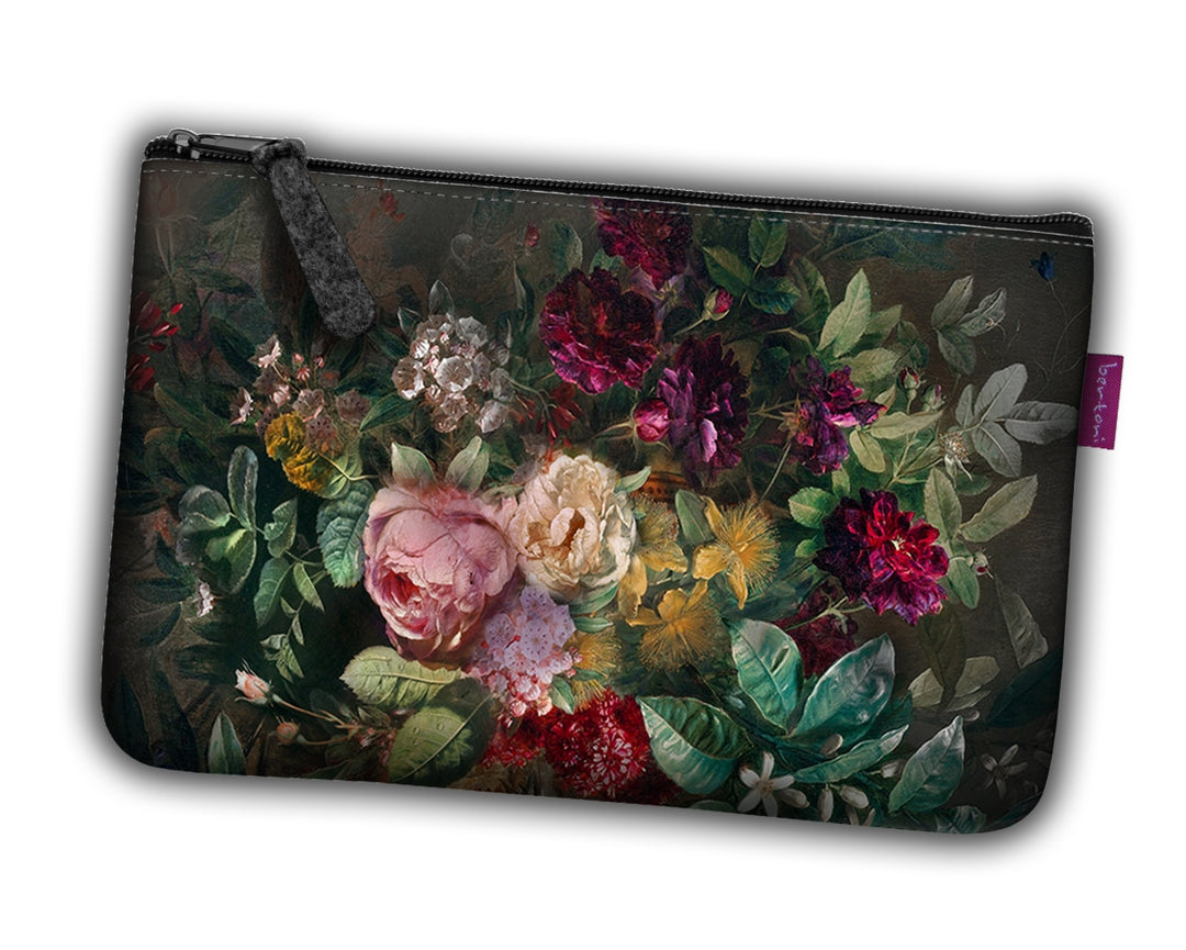 Taschenorganizer aus Filz Kulturbeutel mit Reißverschluss Kosmetiktasche für Make-Up Organizer Blumenstrauß