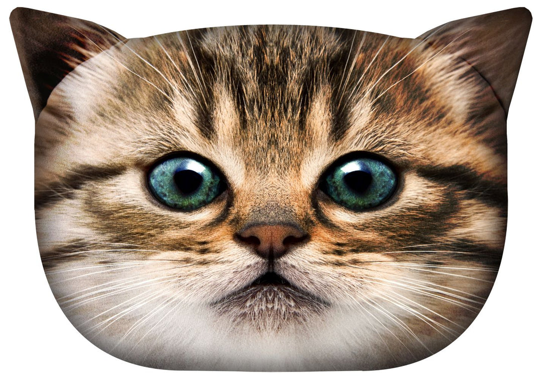 Knuddeliges Designer Kissen mit Katzen-Motiv Katzenkissen Dekokissen Zierkissen mit verdecktem Reißverschluss und Füllkissen Gapcio
