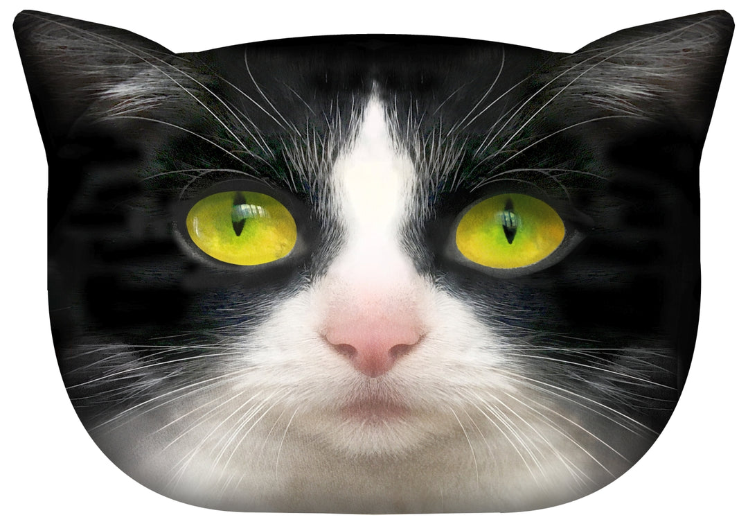 Designer Kissen mit Katzen-Motiv Katzenkissen Dekokissen Zierkissen mit verdecktem Reißverschluss und Füllkissen Panda