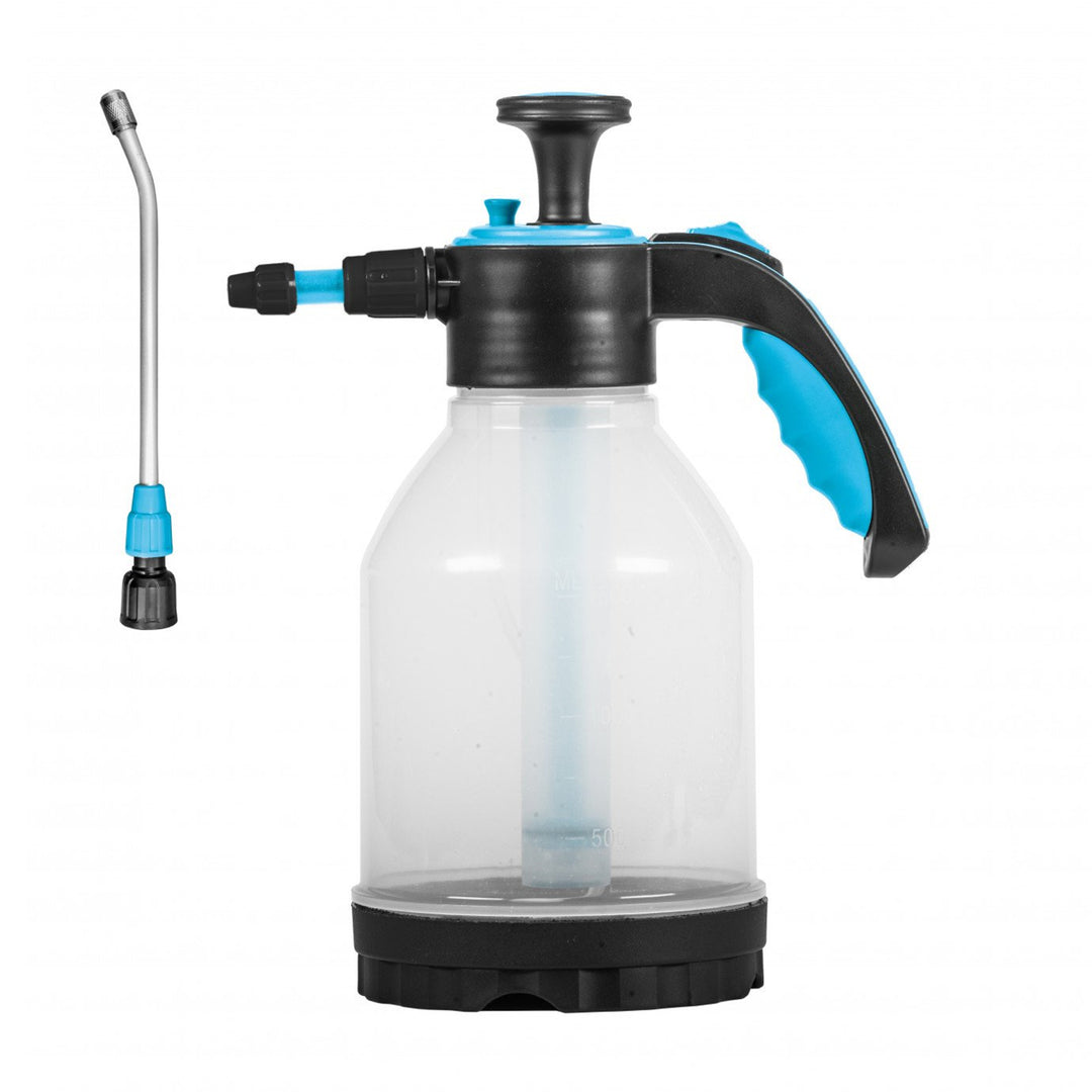 Drucksprüher 1,5L Gartenspritze Sprühgerät Aluminiumlanze Ergonomischer Griff Transparenter Tank Pflanzensprüher Drucksprühgerät Blumensprüher