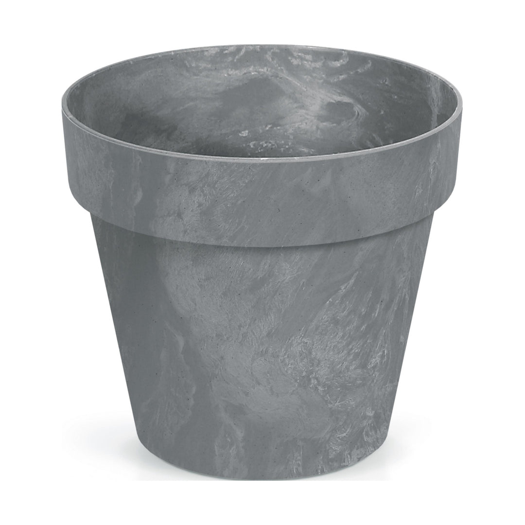 Cube Beton Effect Blumentopf für Innen- und Außenbereich Pflanzkübel UV-beständig Rund Kunststoff Ø 250mm Marengo