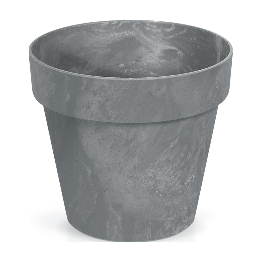 Cube Beton Effect Blumentopf für Innen- und Außenbereich Pflanzkübel UV-beständig Rund Kunststoff Ø 400mm Marengo