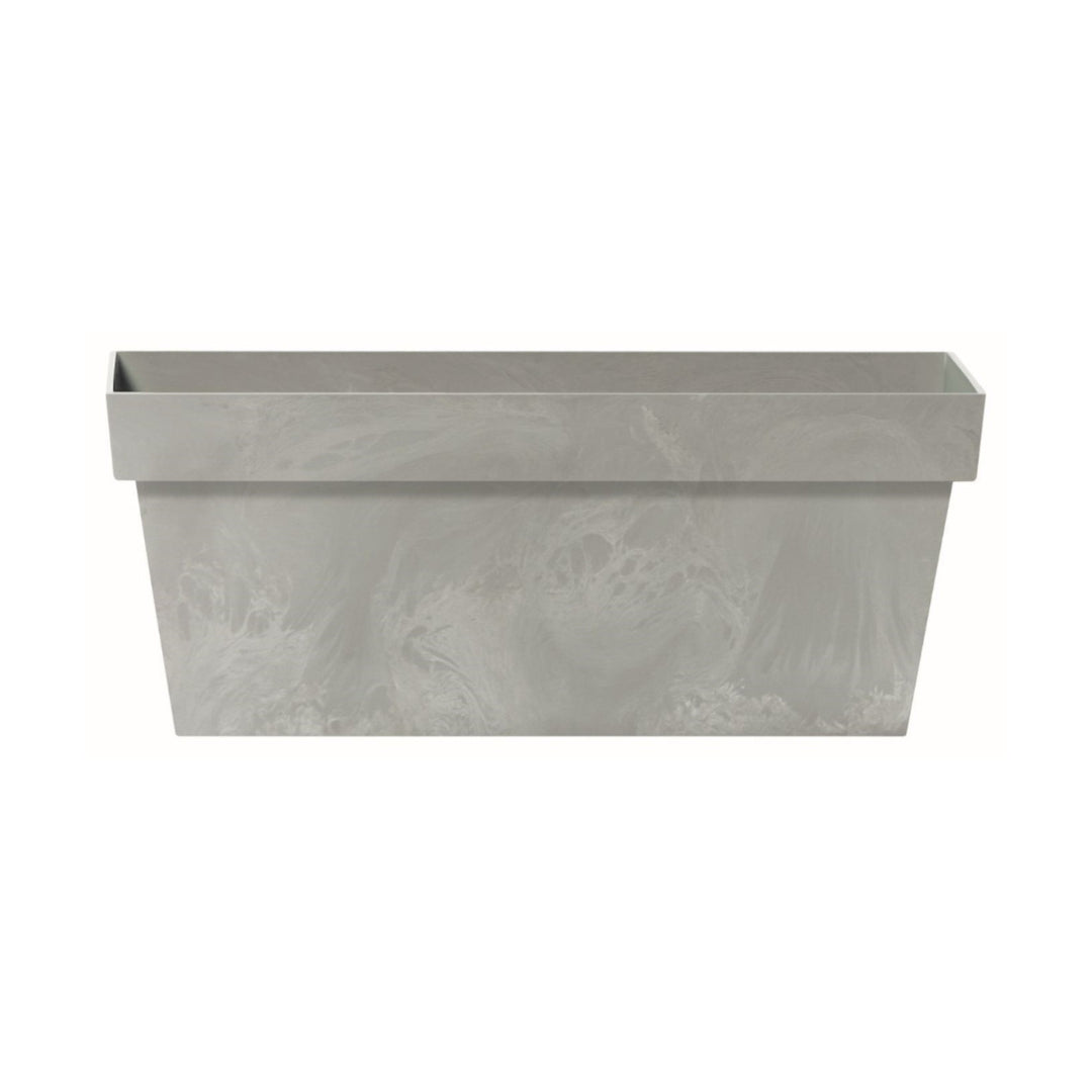 Cube Case Beton Effect Blumenkasten für Innen- und Außenbereich Rechteckig Blumentopf UV-beständig 392x182x160mm Beton