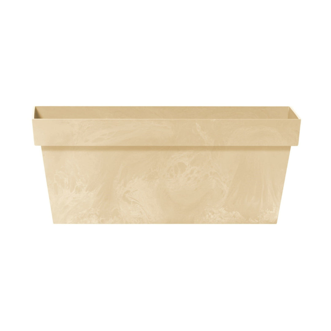 Cube Case Beton Effect Blumenkasten für Innen- und Außenbereich Rechteckig Blumentopf UV-beständig 587x264x236mm Creme