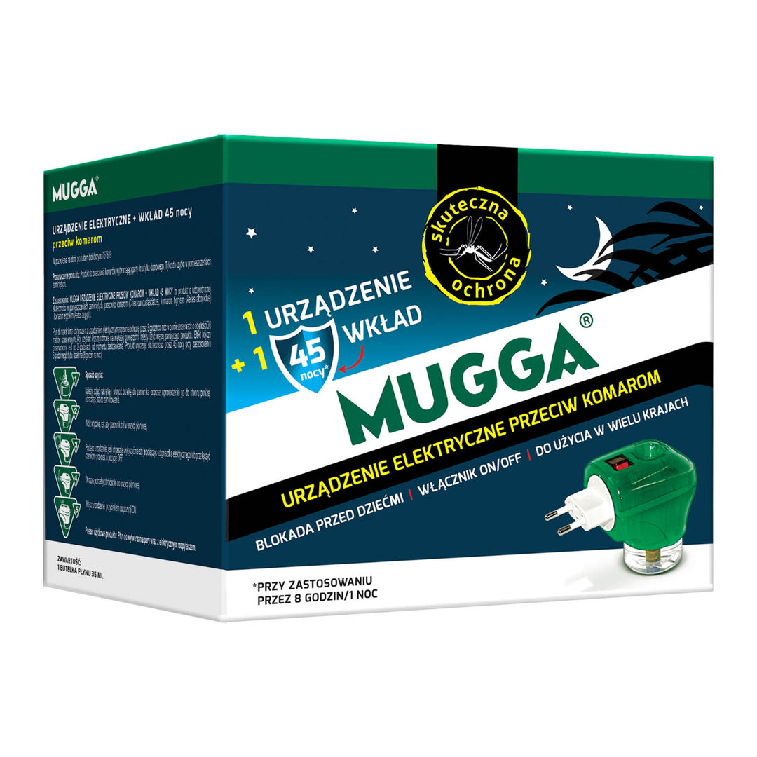 Elektrisches Gerät mit Nachfüllpackung Mugga 45 night 35ml Mückenschutzmittel