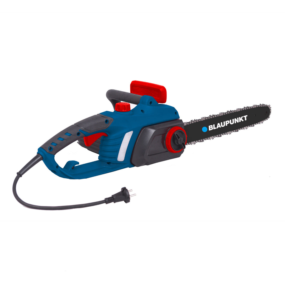 Blaupunkt CS4010 Elektro-Kettensäge mit 40 cm Kettenführung 2400W max. Kettengeschwindigkeit 13,5 m/s 230-V-Motor Kabelgebundene Kettensäge