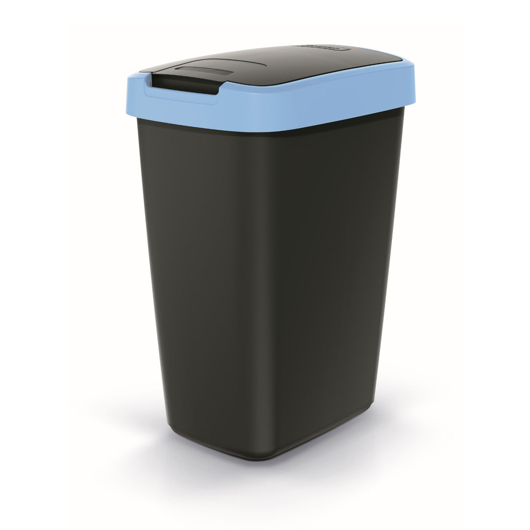 KEDEN COMPACTA Q 12 Liter Abfallbehälter NSAB12-2717C - schwarz mit blauem Rand