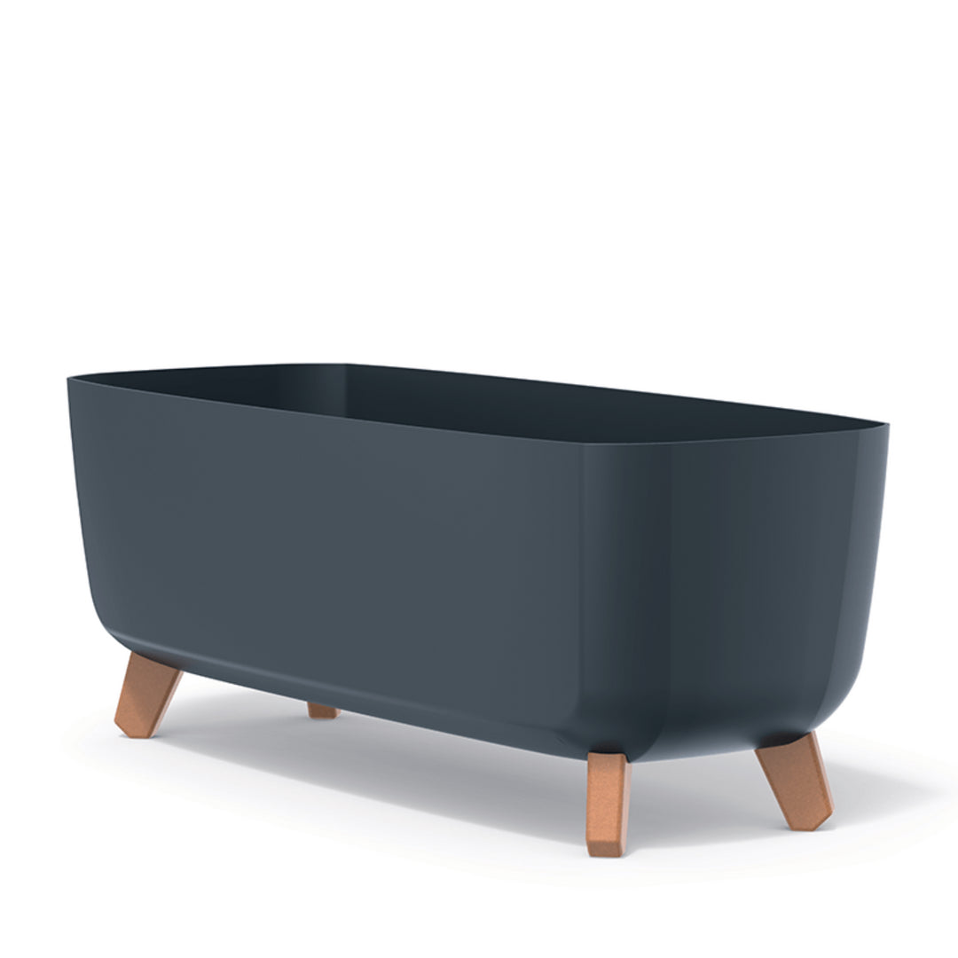 Prosperplast Gracia Case Blumentopf DGCL600-S433 mit Füßen und Einsatz - Farbe Anthrazit