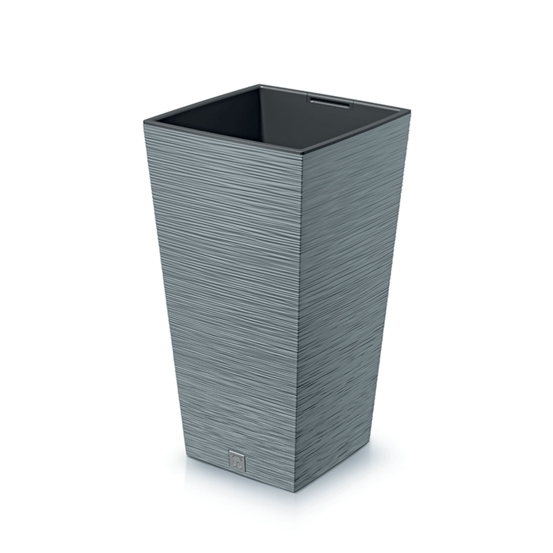 Prosperplast Furu Quadratischer Blumentopf mit Einsatz DFSH265-422U - Farbe Beton (Grau)