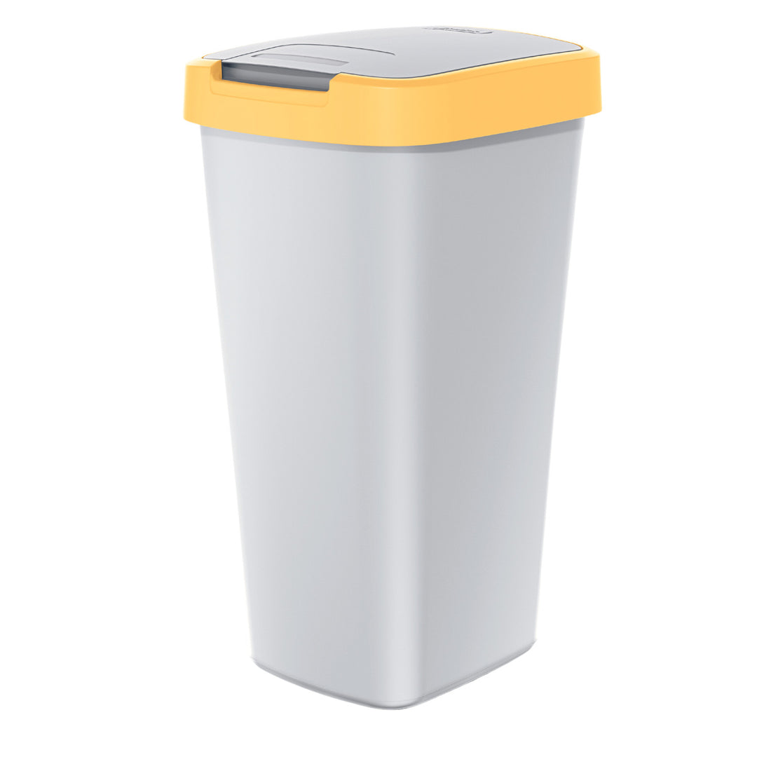 Papierkorb 25 Liter KEDEN COMPACTA Q - Farbe Esche mit hellgelbem Rahmen