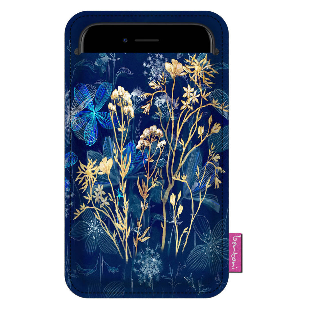 Bertoni Smartphone-Tasche, aus ökologischem Filz, 105x195 mm, Midnight-Muster, EE0030