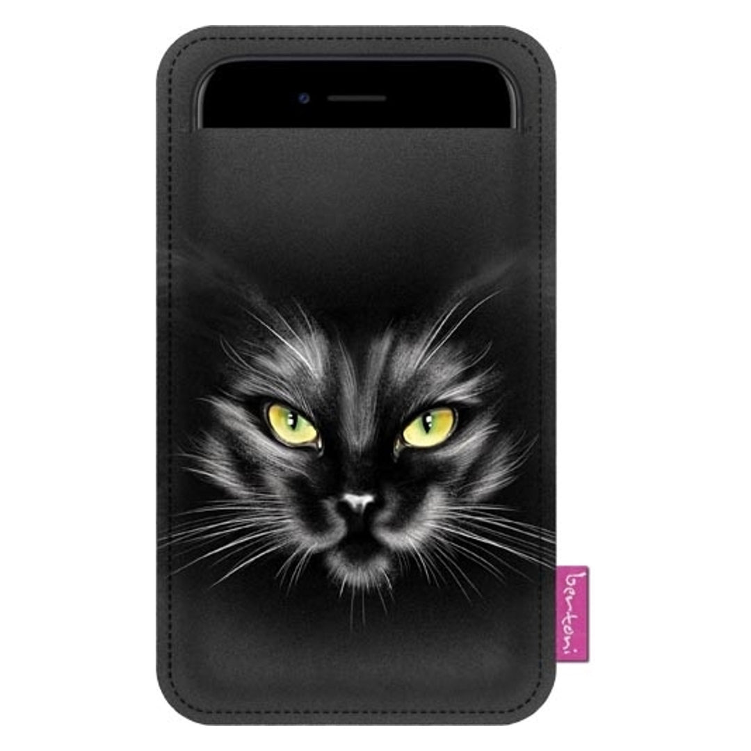 Bertoni Smartphone-Tasche, aus ökologischem Filz, 105x195 mm, Muster Nero, EE0033