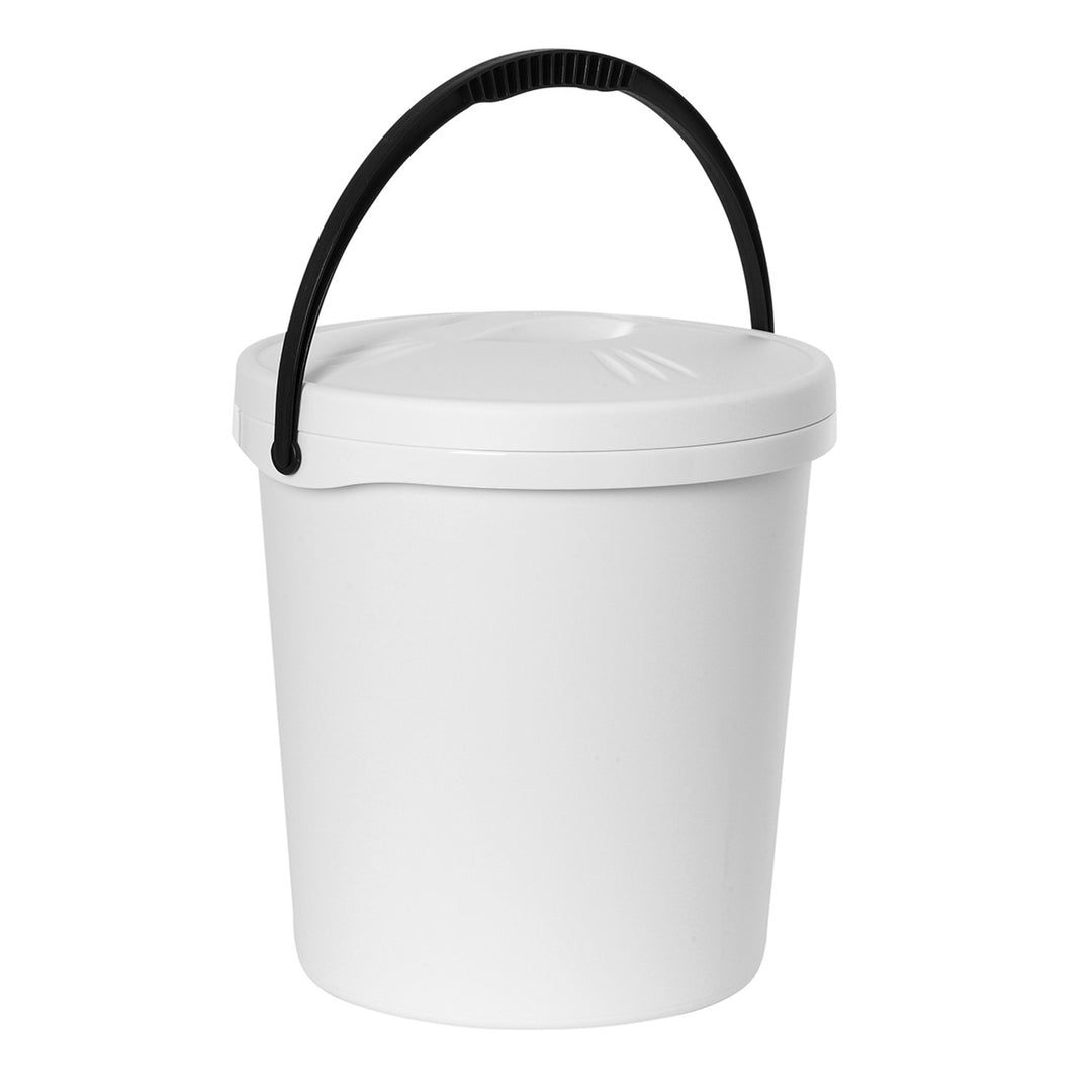 Plast Team Eimer mit Deckel und Griff, 16 Liter, weiß, 2062