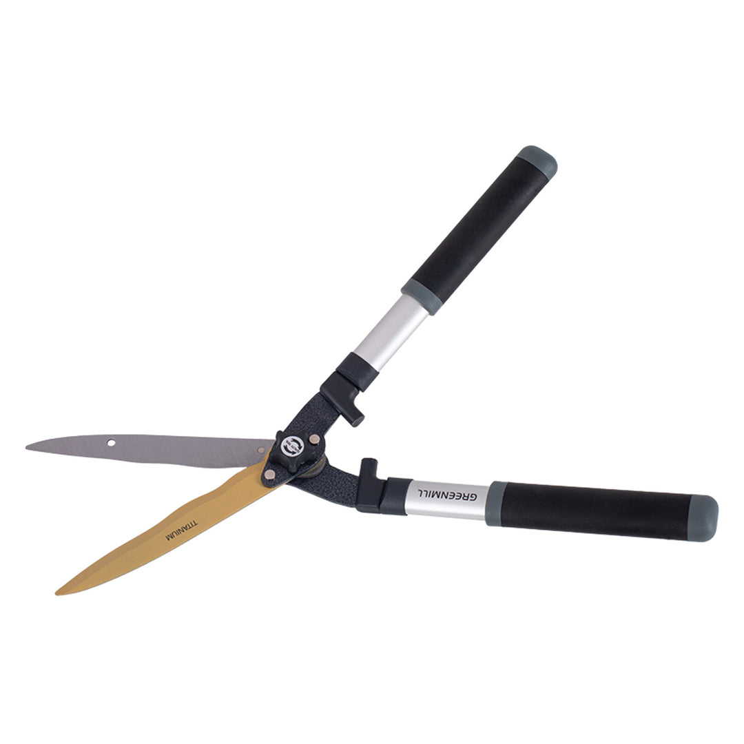 Greenmill Heckenschere, gewellte Klinge, gehärteter Stahl, 23 cm, UP0085T