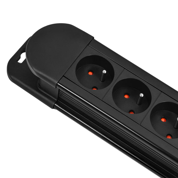 Maclean-Steckdosenleiste, Verlängerungskabel mit 10 Steckdosen, 2 Schaltern, Überlastschutz und -anzeige, 3680 W, MCE10