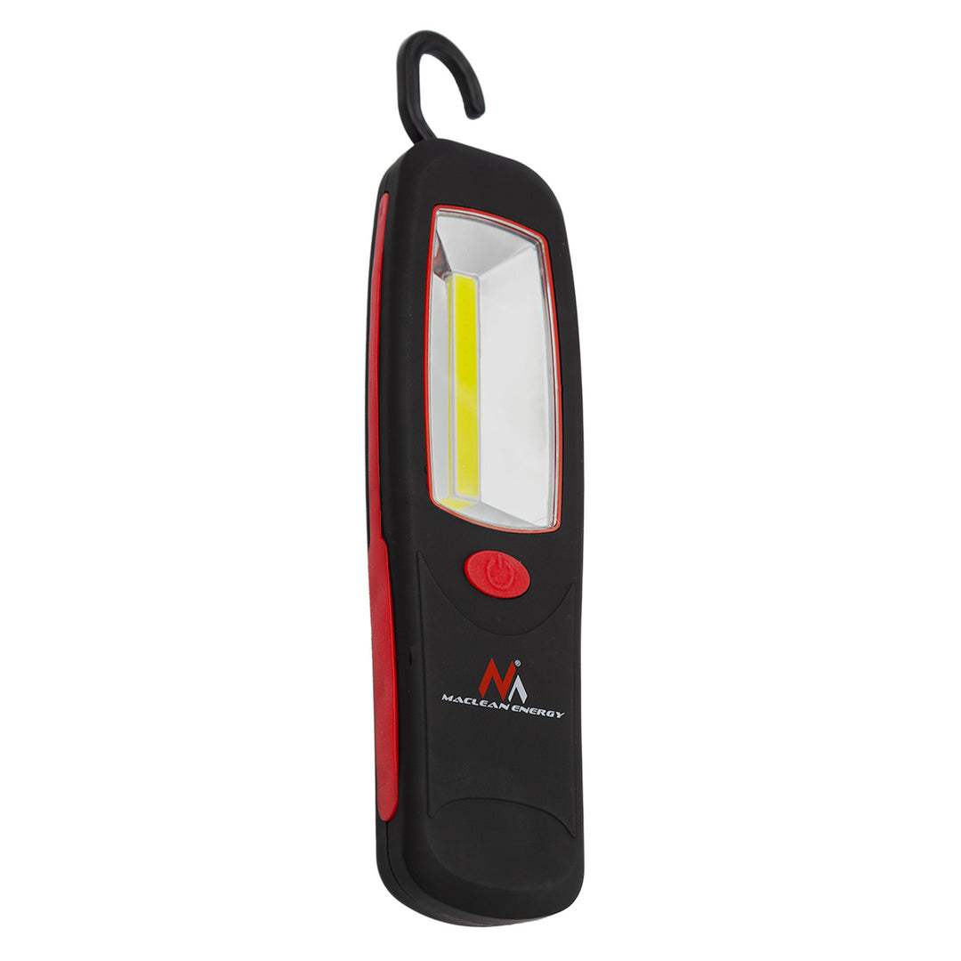 Maclean COB-LED-Werkstattlampe, Magnet, Haken, 3xAA, MCE03