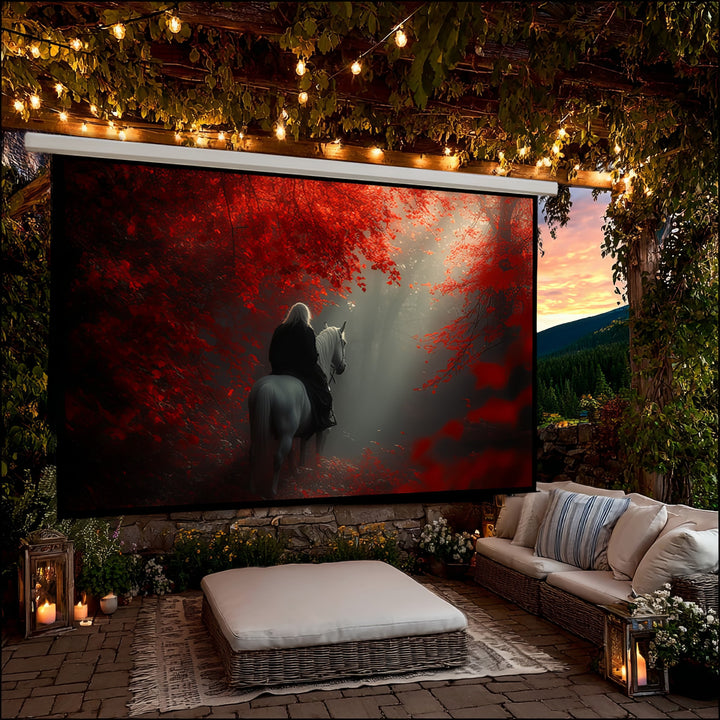 Maclean Projektionswand, Elektrisch, Wand- und Fernsteuerung, 135", 300x168cm, 16:9, MC-561
