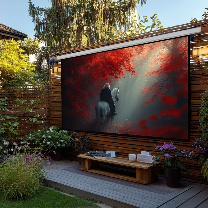 Maclean Projektionswand, Elektrisch, Wand- und Fernsteuerung, 135", 300x168cm, 16:9, MC-561