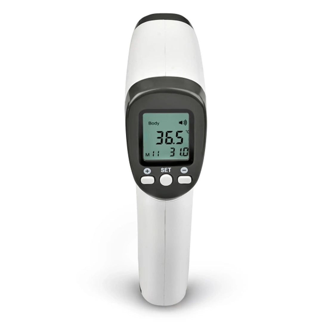 Tech-Med berührungsloses Thermometer, LCD-Anzeige, Speicher für 32 Ergebnisse, TM-F03BB
