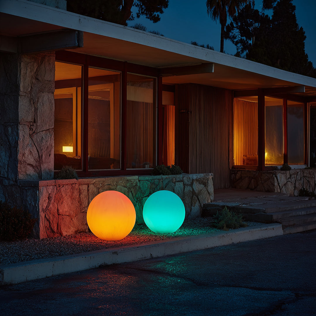 Solarlampe Solarkugel Kugelleuchte Gartenleuchte am Spies bunt 30 cm