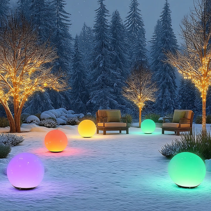 Solarlampe Solarkugel Kugelleuchte Gartenleuchte am Spies bunt 30 cm