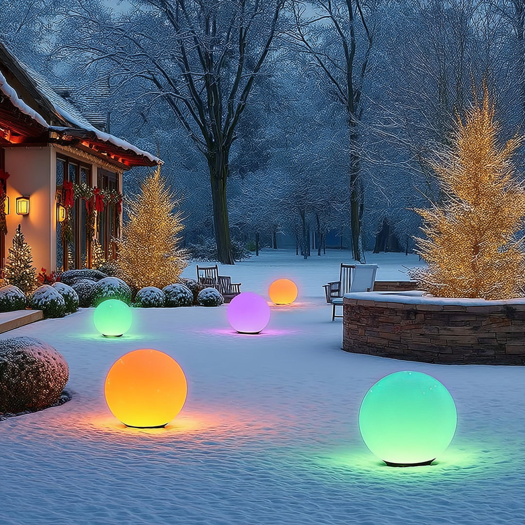 Solarlampe Solarkugel Kugelleuchte Gartenleuchte am Spies bunt 30 cm