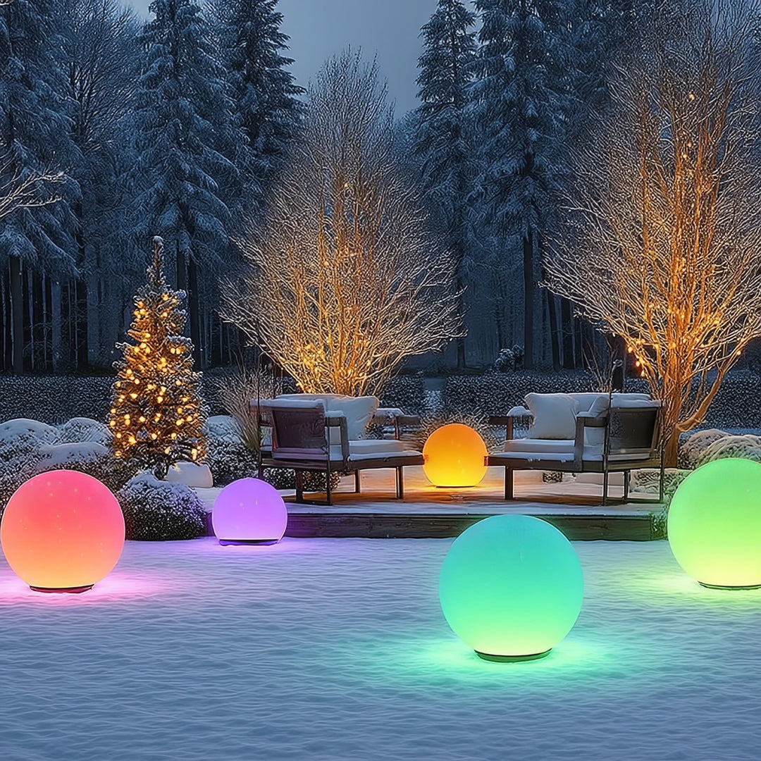 Solarlampe Solarkugel Kugelleuchte Gartenleuchte am Spies bunt 30 cm