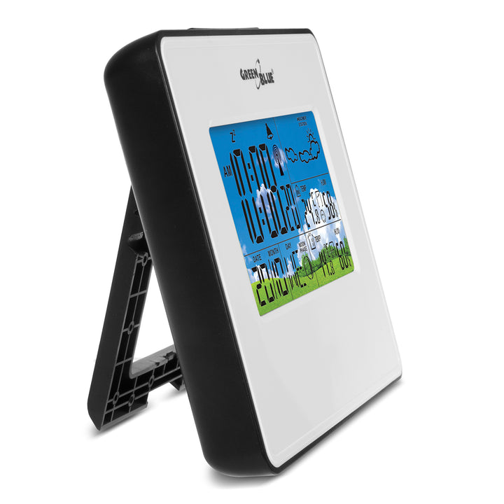 Funk-Wetterstation IN/OUT Temperatur Feuchtigkeit Mondphase GreenBlue GB147W weiß