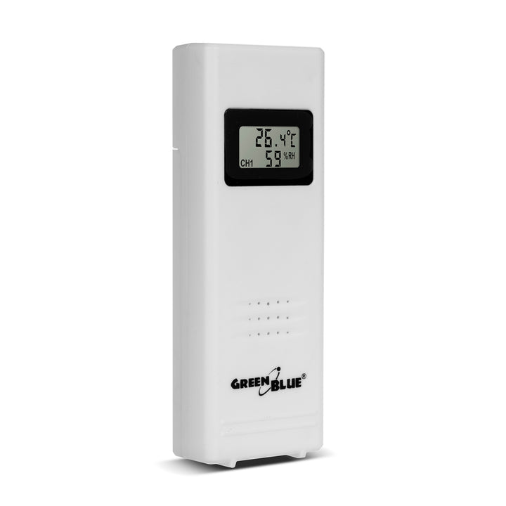 Funk-Wetterstation IN/OUT Temperatur Feuchtigkeit Mondphase GreenBlue GB147W weiß