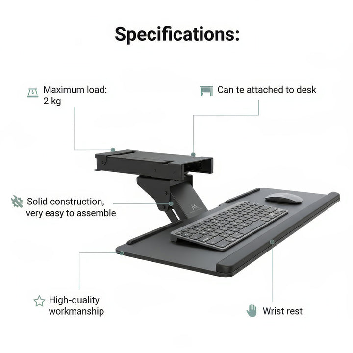 Maclean Brackets Tastatur und Maus Schreibtisch Halterung