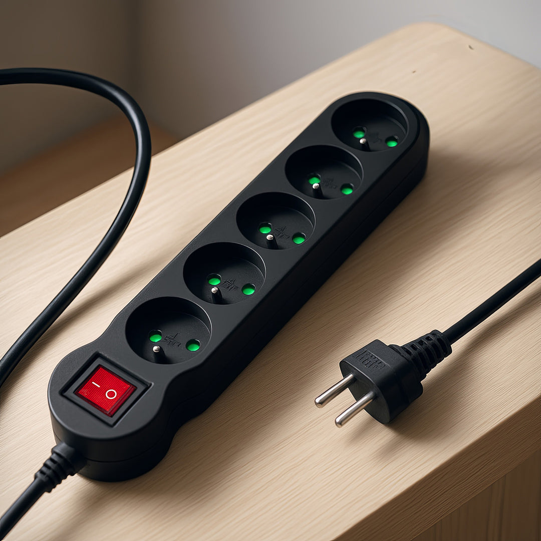 Maclean Steckdosenleiste MCE183 5 Steckdosen Verlängerungskabel mit Schalter