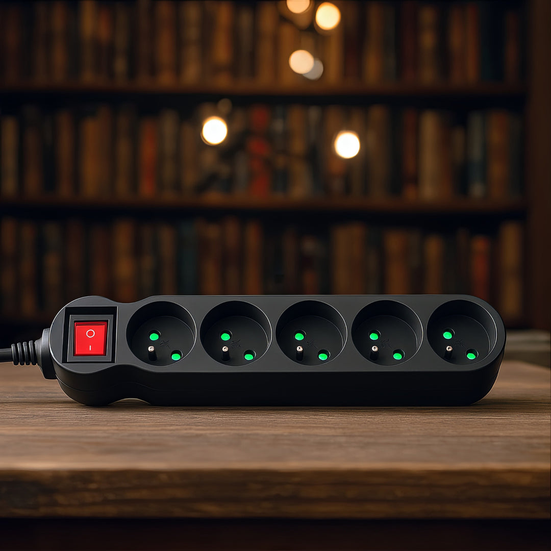 Maclean Steckdosenleiste MCE183 5 Steckdosen Verlängerungskabel mit Schalter