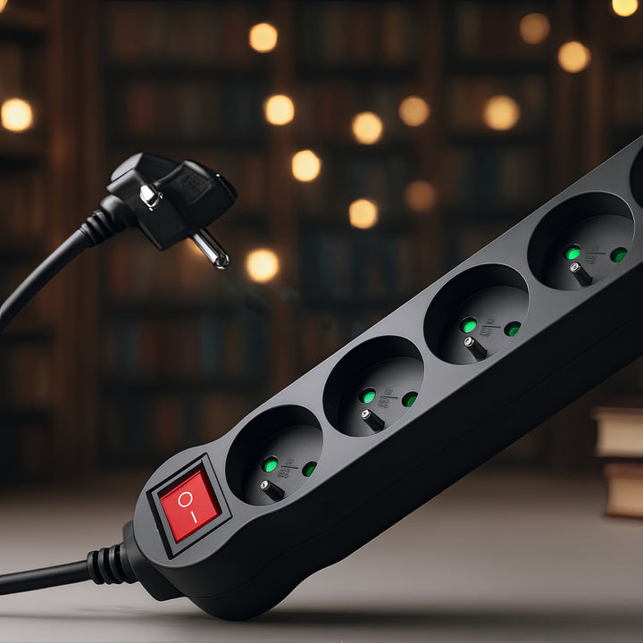 Maclean Steckdosenleiste MCE183 5 Steckdosen Verlängerungskabel mit Schalter