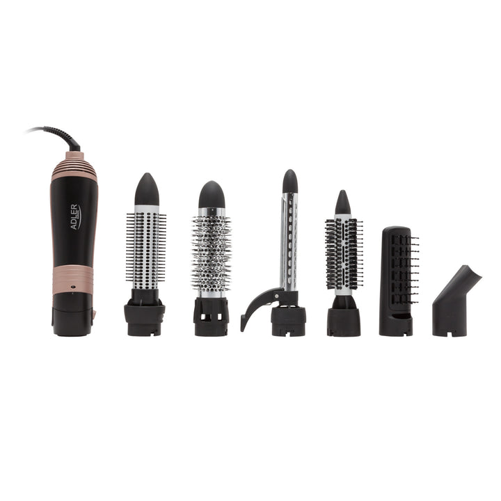 Adler Lockenstab, multifunktional, 6 Aufsätze, 2 Temperaturstufen, 1000W, AD 2022