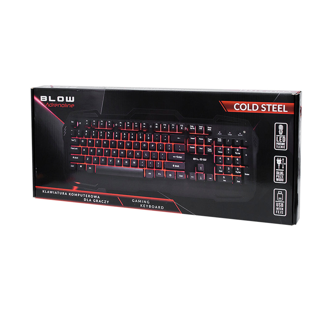 Beleuchtete Gaming-Tastatur BLOW Adrenaline Cold Steel