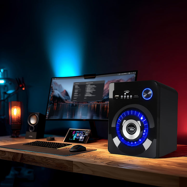 Audiocore AC910 2.1 Bluetooth Multimedia Lautsprechersystem Lautsprecher Subwoofer 280W P.M.P.O. Radio SD-Kartenslot AUX