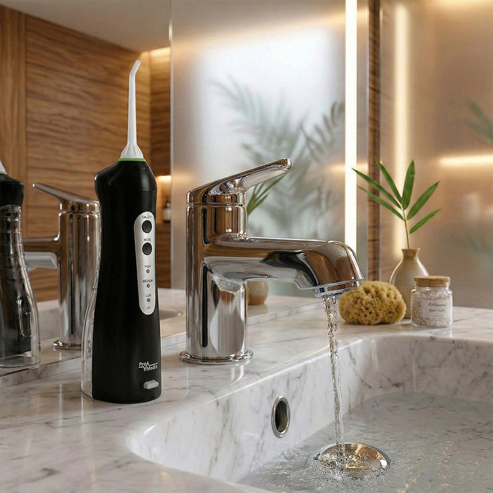 Maclean PR-770 Elektrische Munddusche Reisemunddusche Wasser-Flosser Oral Irrigator Zahnreinigung Zahnpflege 4 Düsen (Drahtlos)