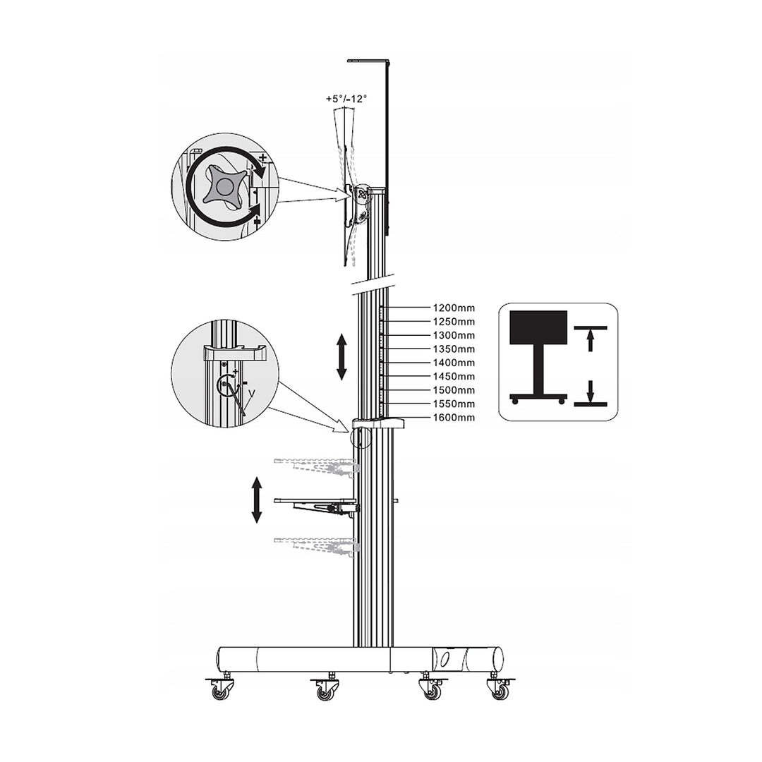 Maclean Brackets MC-801 - Max. 70" Ma. 50kg Ma. VESA 600x400