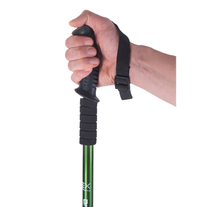 Teleskop-Nordic-Walking-Stöcke aus Aluminium, 65–135 cm, grün
