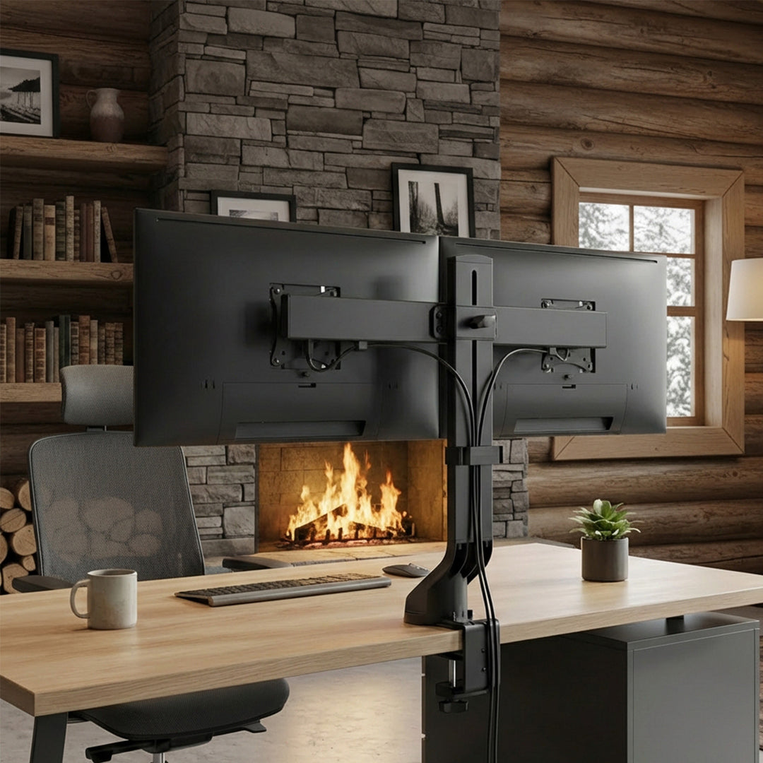 Dual Monitor Halterung für Schreibtisch Computertisch - Maclean Brackets MC-854