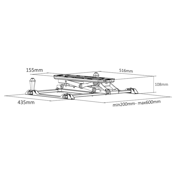 Maclean MC-880 Elektrische neigbare TV Halterung 32-70" für Decke Dachschräge inkl. Fernbedienung bis 35kg max VESA 600x400