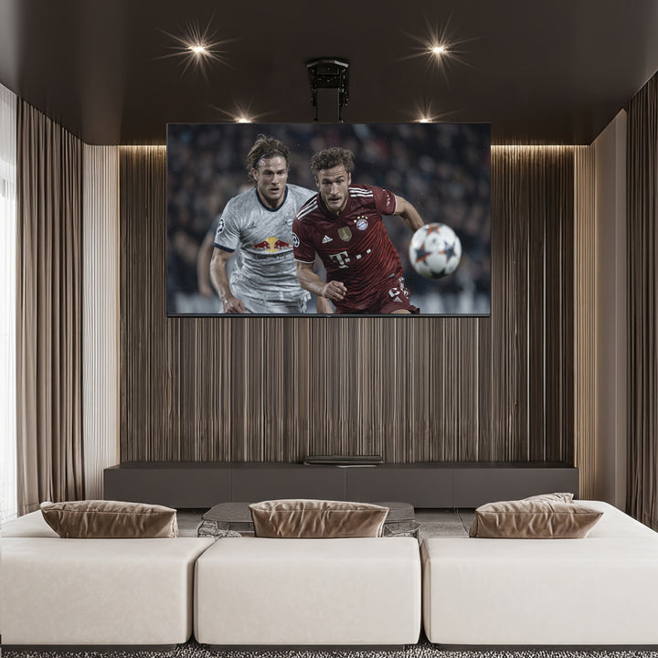 Maclean MC-880 Elektrische neigbare TV Halterung 32-70" für Decke Dachschräge inkl. Fernbedienung bis 35kg max VESA 600x400